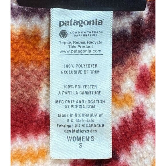 Patagonia Synchilla Aztec Western Inspired Snap Tee Fleece Sweater Pullover Sz S - Picture 4 of 4